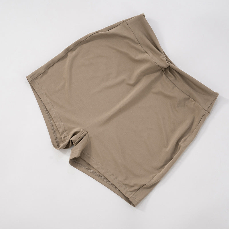 Women Stand Collar Contrast Patchwork Long Sleeve Finger Zipper Top Knot Shorts Two-Piece Set 29