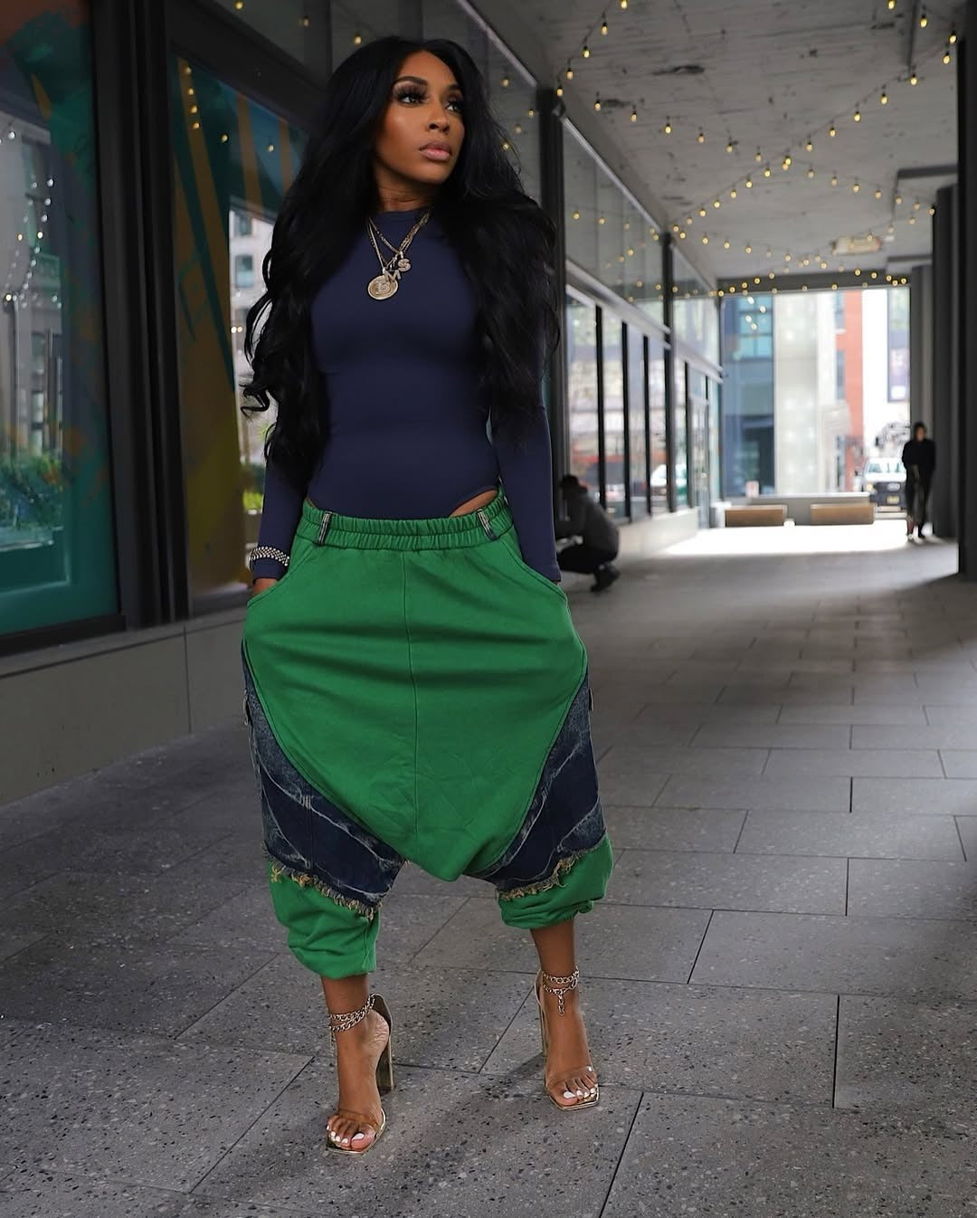 Women Summer Patchwork Denim Pants 8