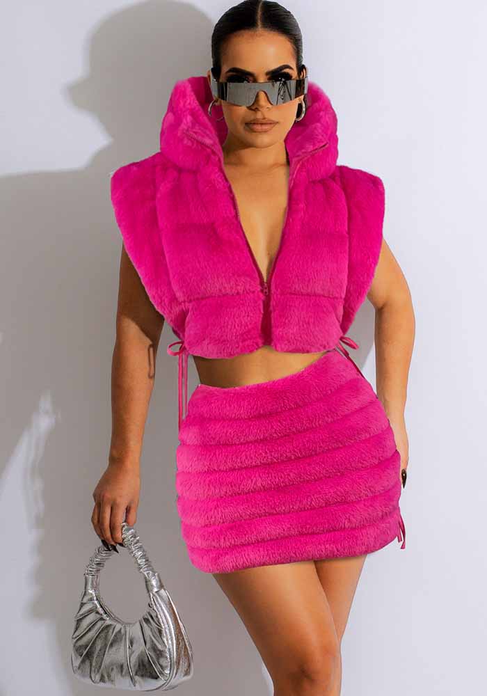 Women zipper vest and Skirt two-piece set 5