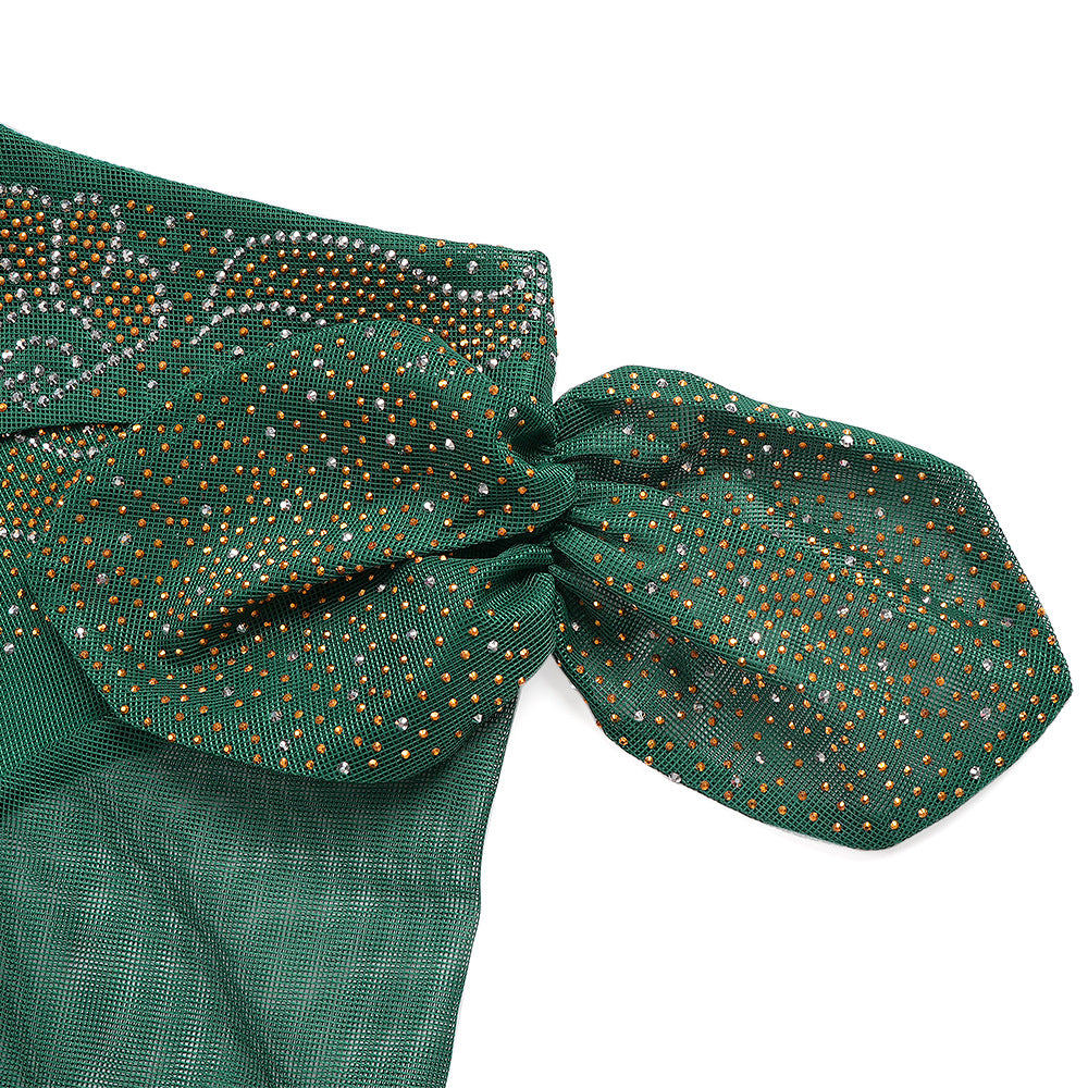 Plus Size African Women beaded party dress 17