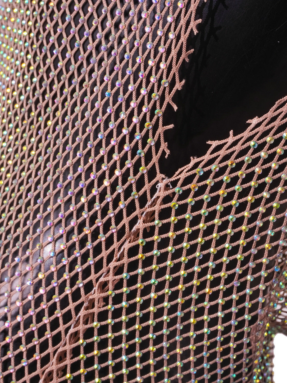 Women Summer Stretchy Rhinestone Sleeveless Dress 12