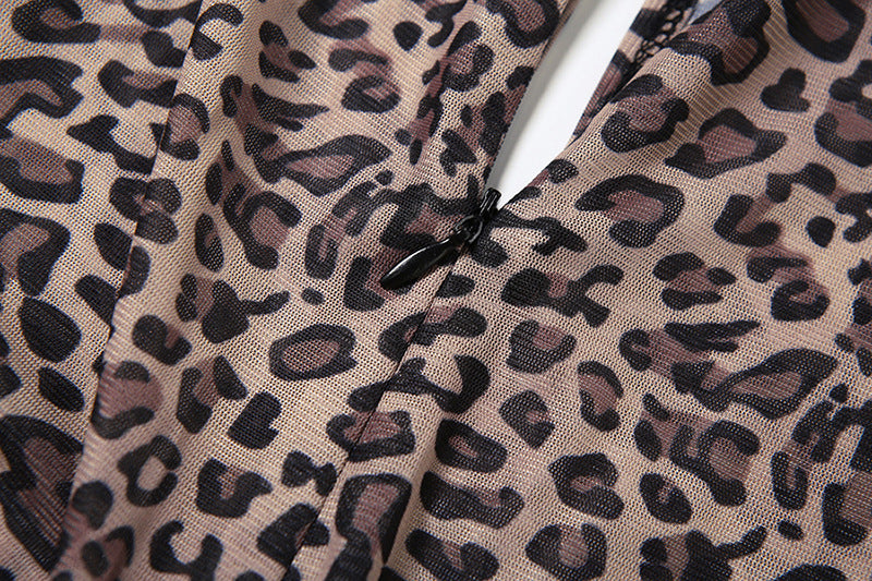 Spring Sexy High Waist Tight Fitting Leopard Print Jumpsuit 14