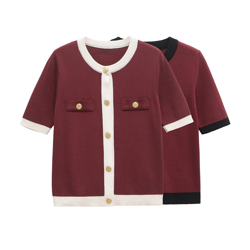 Women Spring and Autumn White Knitting Cardigan Sweater Top 6