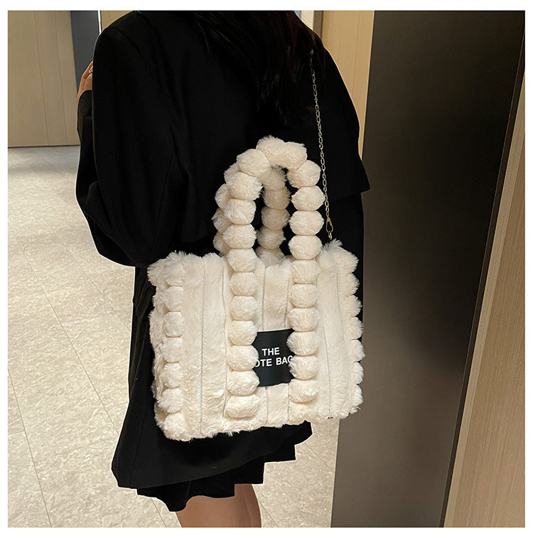 Women winter letter chain shoulder messenger bag tote bag 24