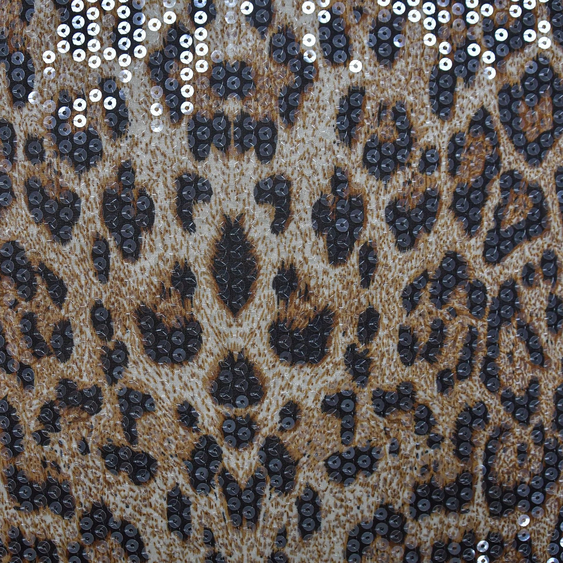 Women Sequined Strap Leopard Dress 18