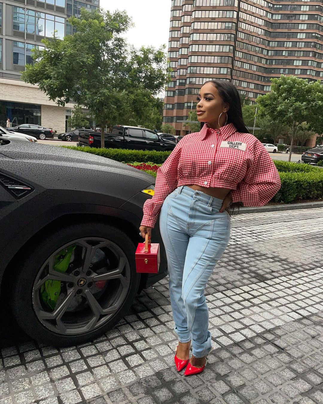 Women Casual Check Print Jacket 5