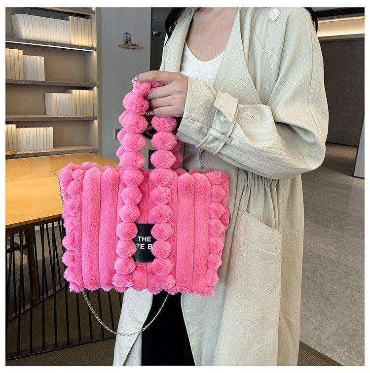 Women winter letter chain shoulder messenger bag tote bag 13