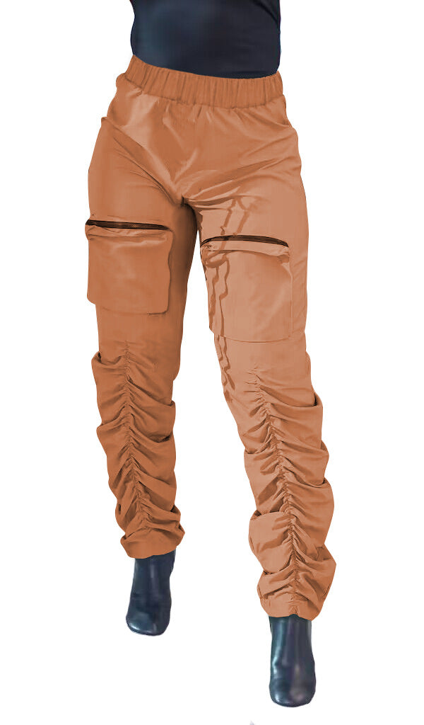 Women's Style Casual Zip Pocket Cargo Pants 4
