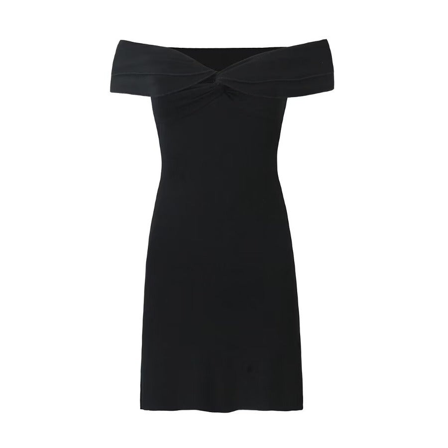 Women Summer Off Shoulder Sexy Cross Bodycon Dress 3