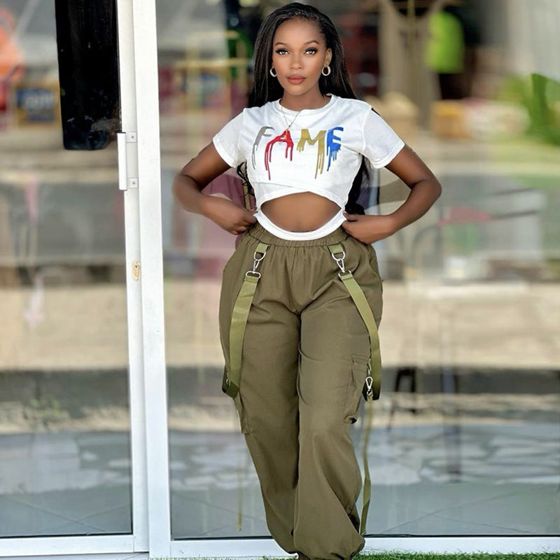 Plus Size African Women Top and trousers Two Piece Set 6