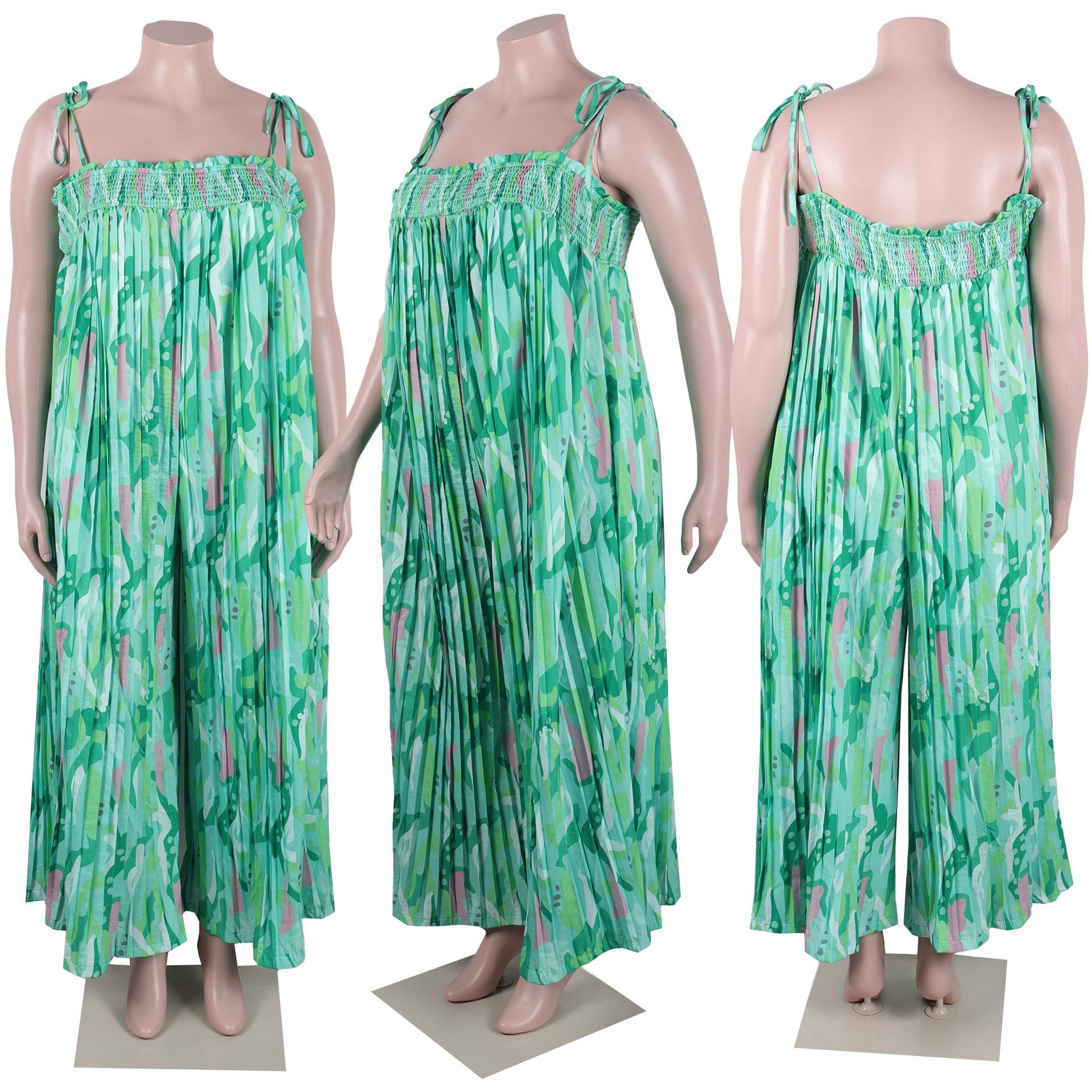 Sexy printed suspenders pleated wide-leg suspenders Jumpsuit 10