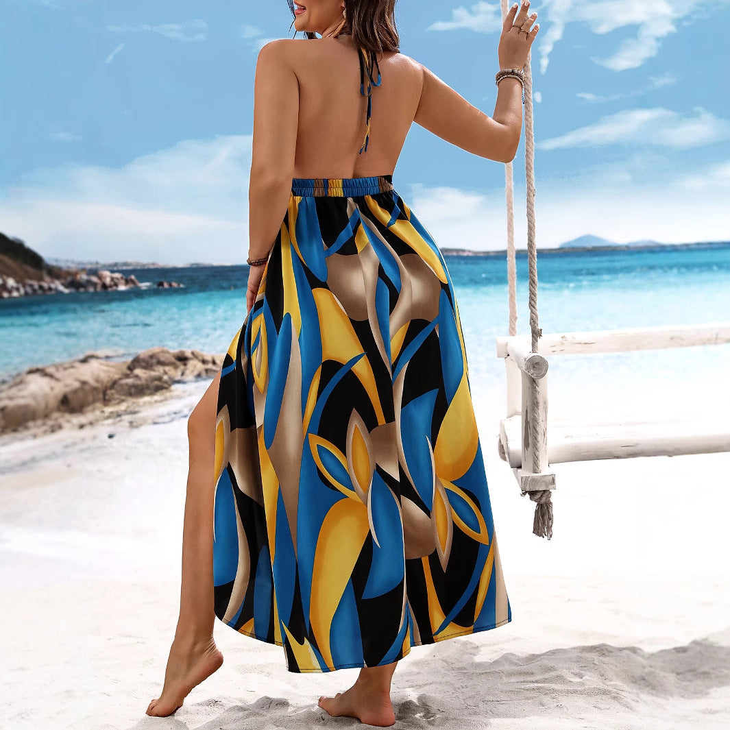 Women Beach Printed Strap Dress 5