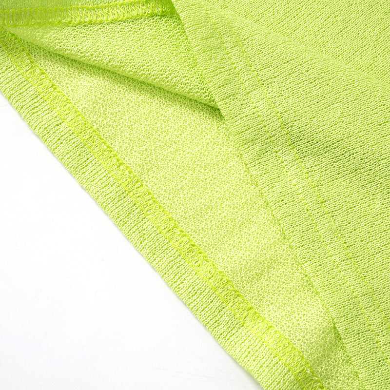 Women Summer Casual Solid Knot Sleeveless Tank Top And Bodycon Skirt Two-piece Set 14