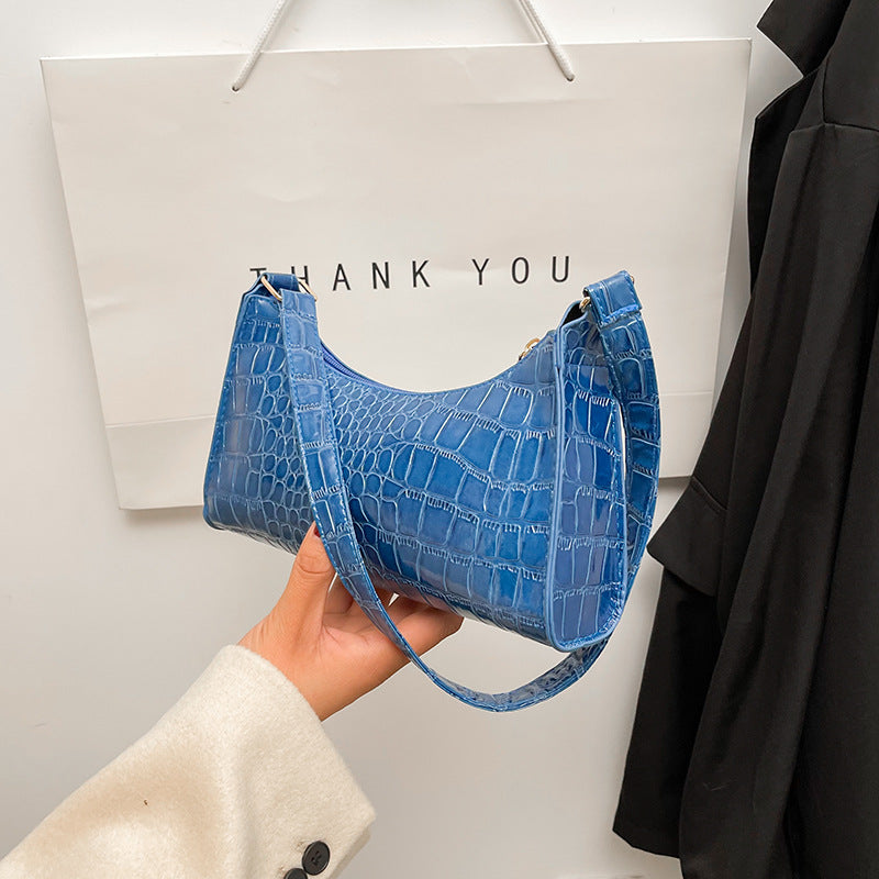 Handheld mini women's bag winter fashion shoulder bag Trendy gradient underarm baguette bag 21