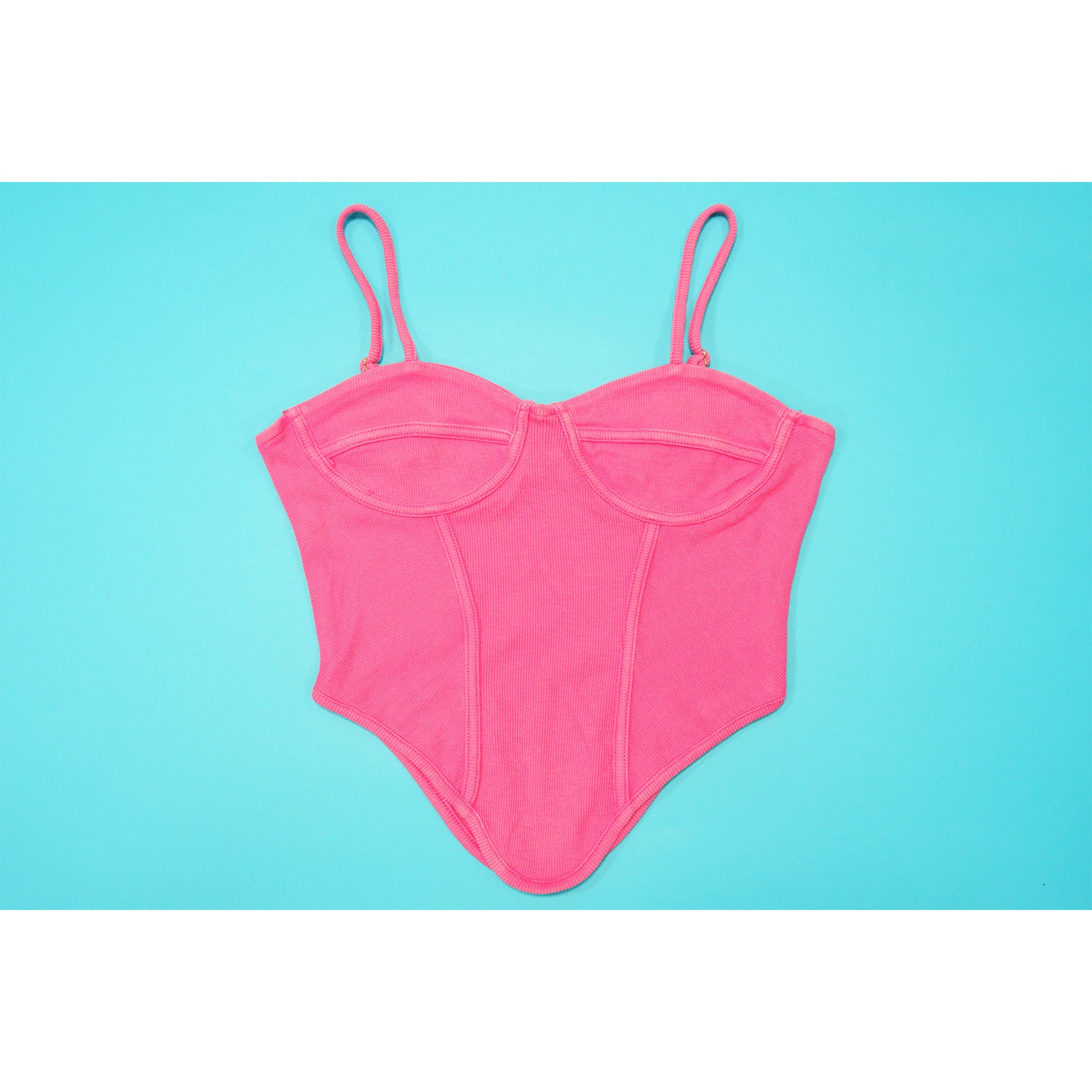 Women Sexy Cotton Washed Strapless Top and Pant Two-Piece Set 15