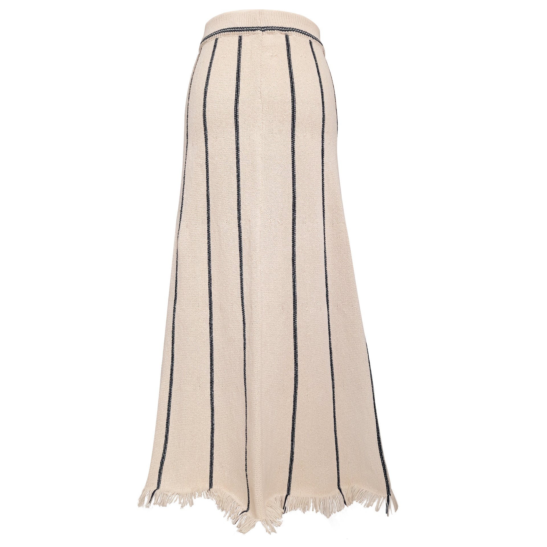 Women's Striped Fringed Knitting Skirt 19