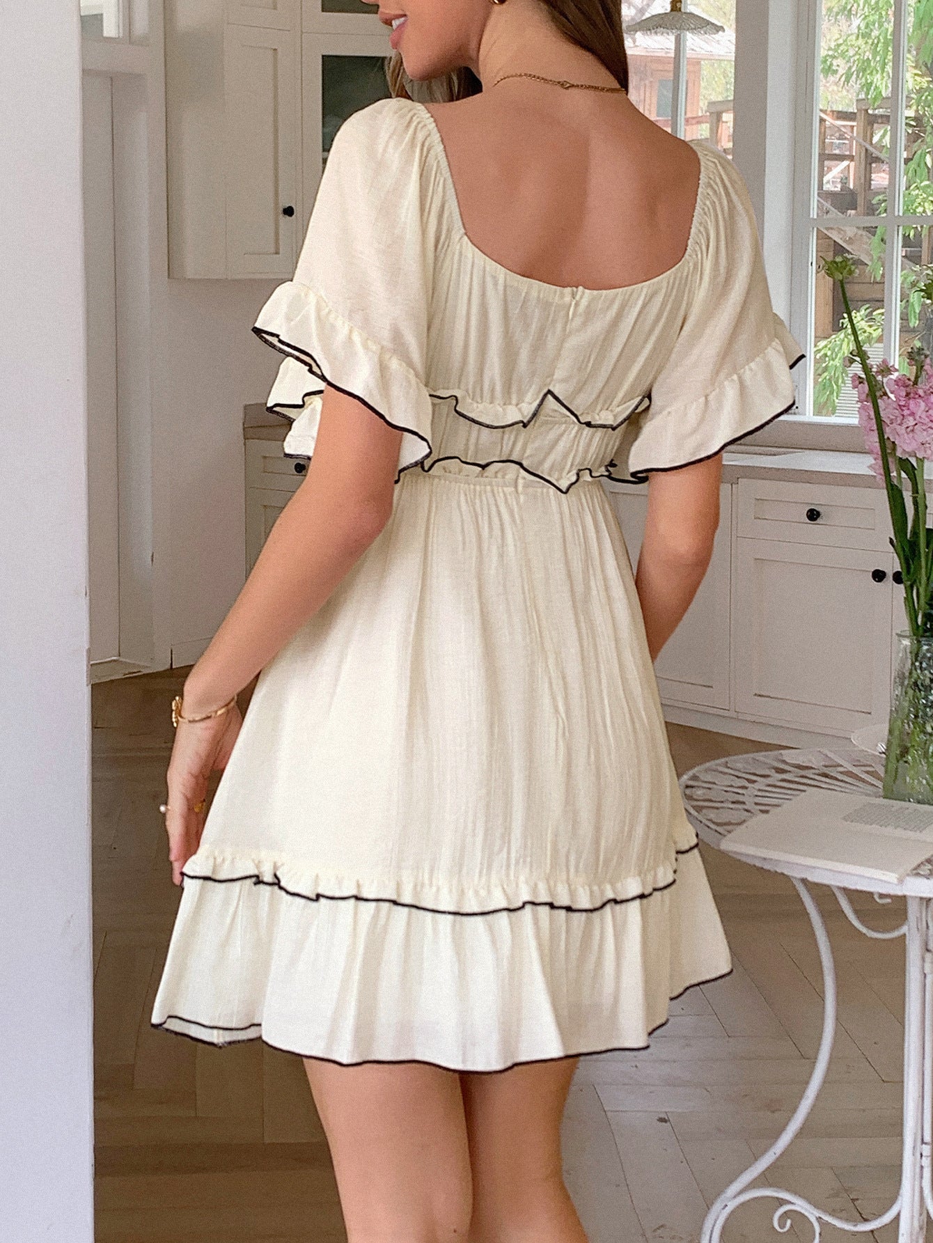 Spring-Summer Holiday Off Shoulder Casual Beach Dress for Women 7