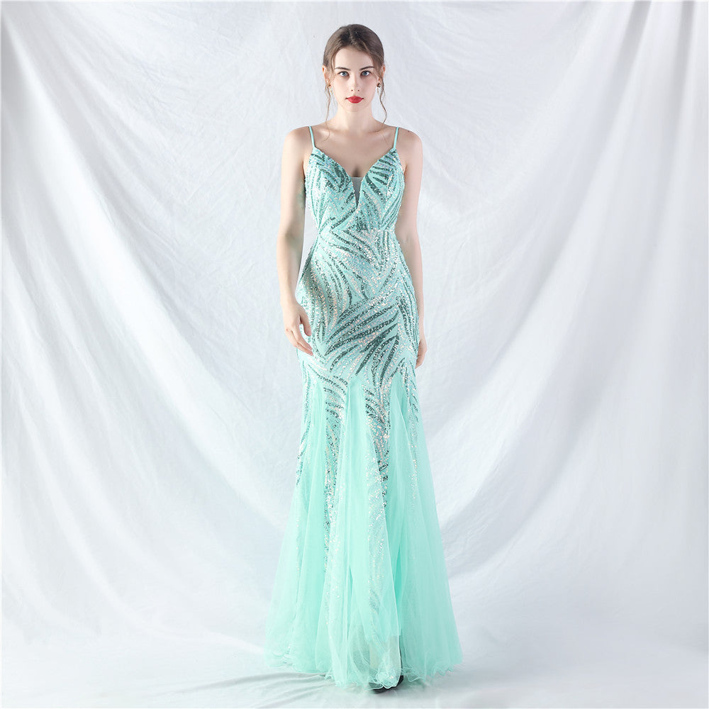 Plus Size Women 3xl4xl Sequins Plus Formal Party Maxi Evening Dress 15