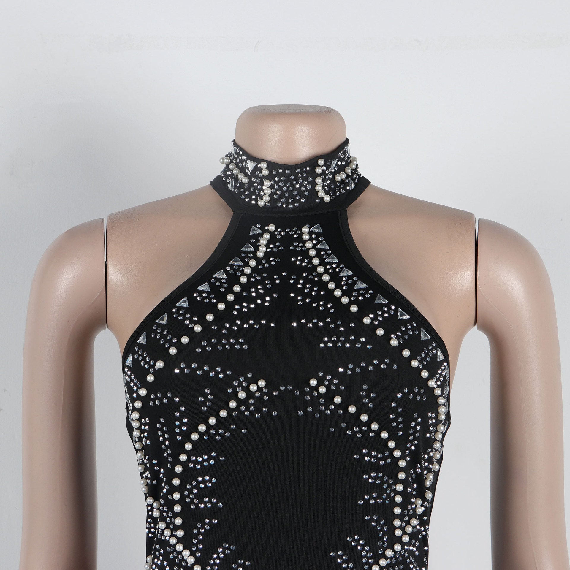 Sexy Beaded feather sleeveless Bodycon club dress 7