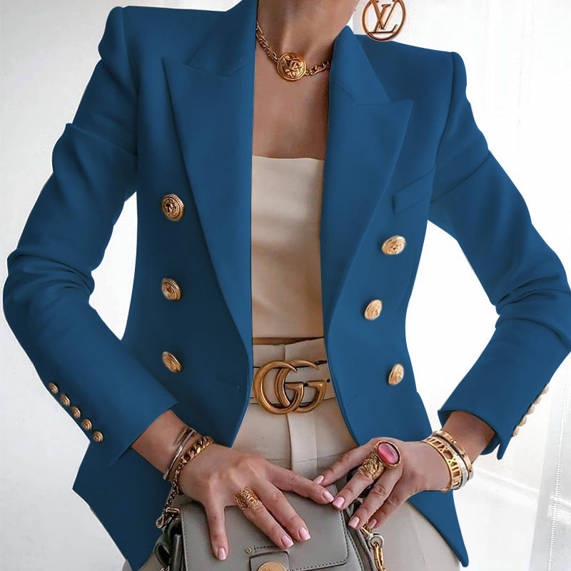 Women'S Solid Color Fashion Casual Blazer Jacket 4