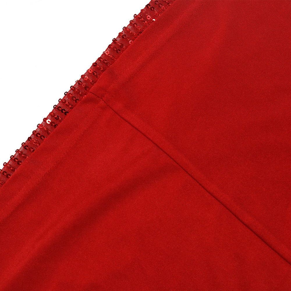 Women's Sexy Deep V See-Through Sequin Long Dress 14