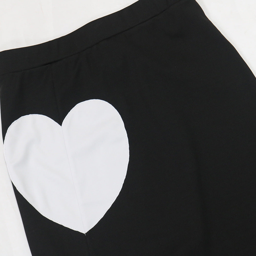 Fashion Strap top slim high slit skirt two-piece set 7