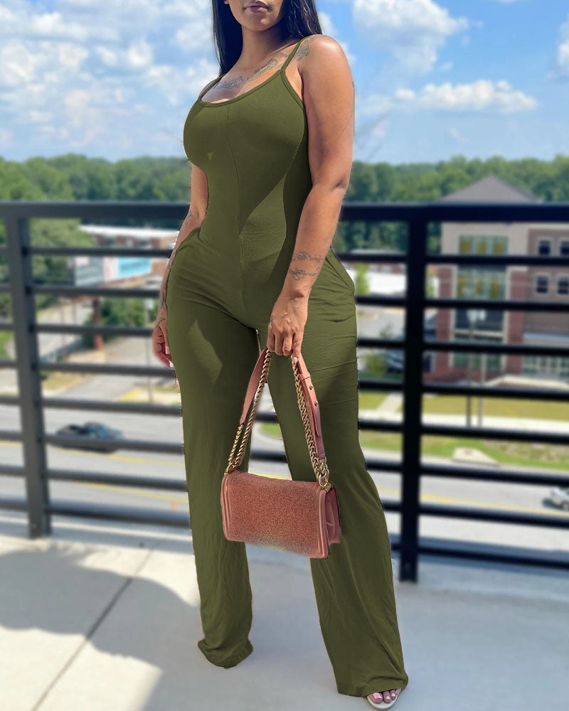 Women's spring and summer fashion print suspenders Jumpsuit 22