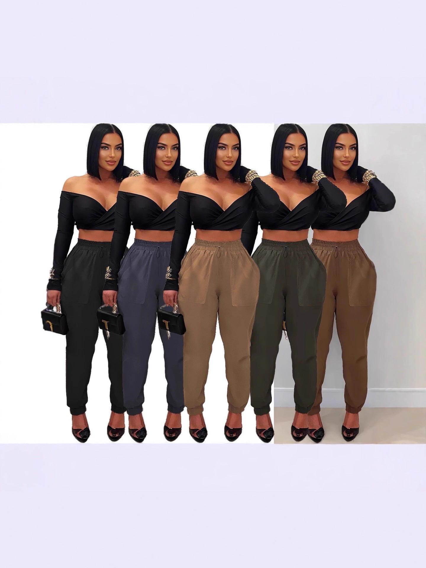 Women summer cuffed trousers 7