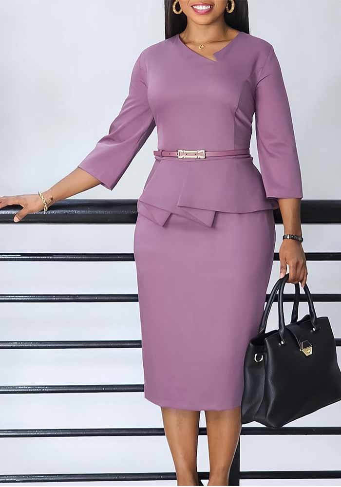 WomenSolid Bodycon African Dress