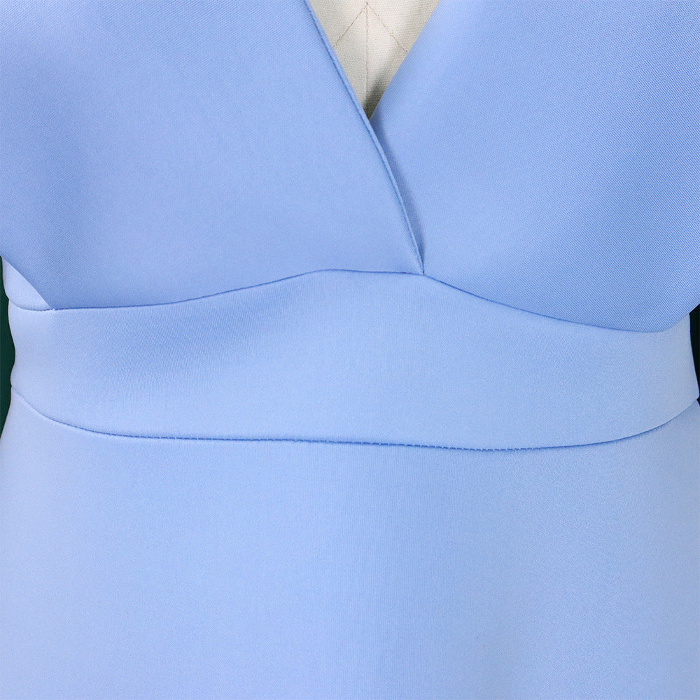 Women's Deep V Neck Sexy Swing Formal Party Dress 16