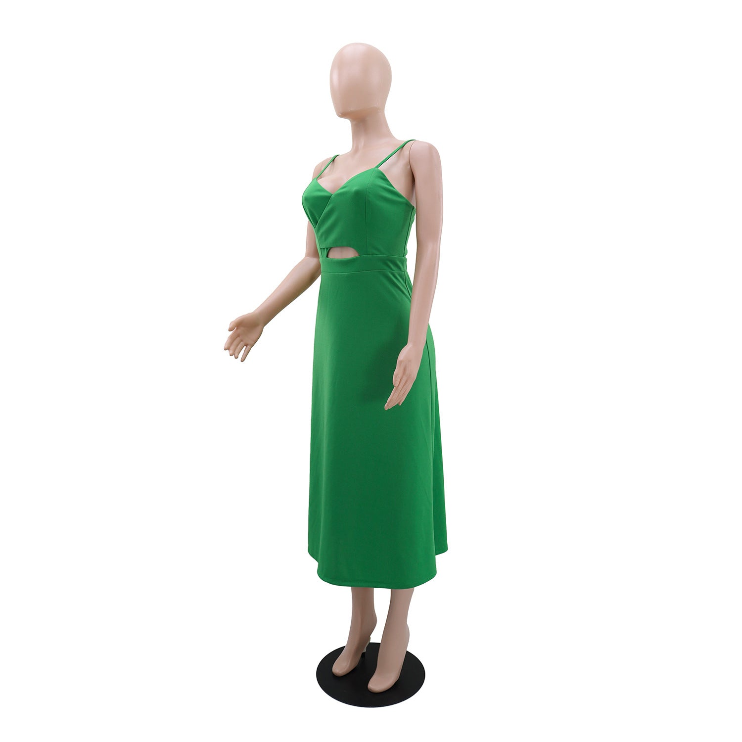 Women's Solid Color Hollow-out Sleeveless Casual Dress 5