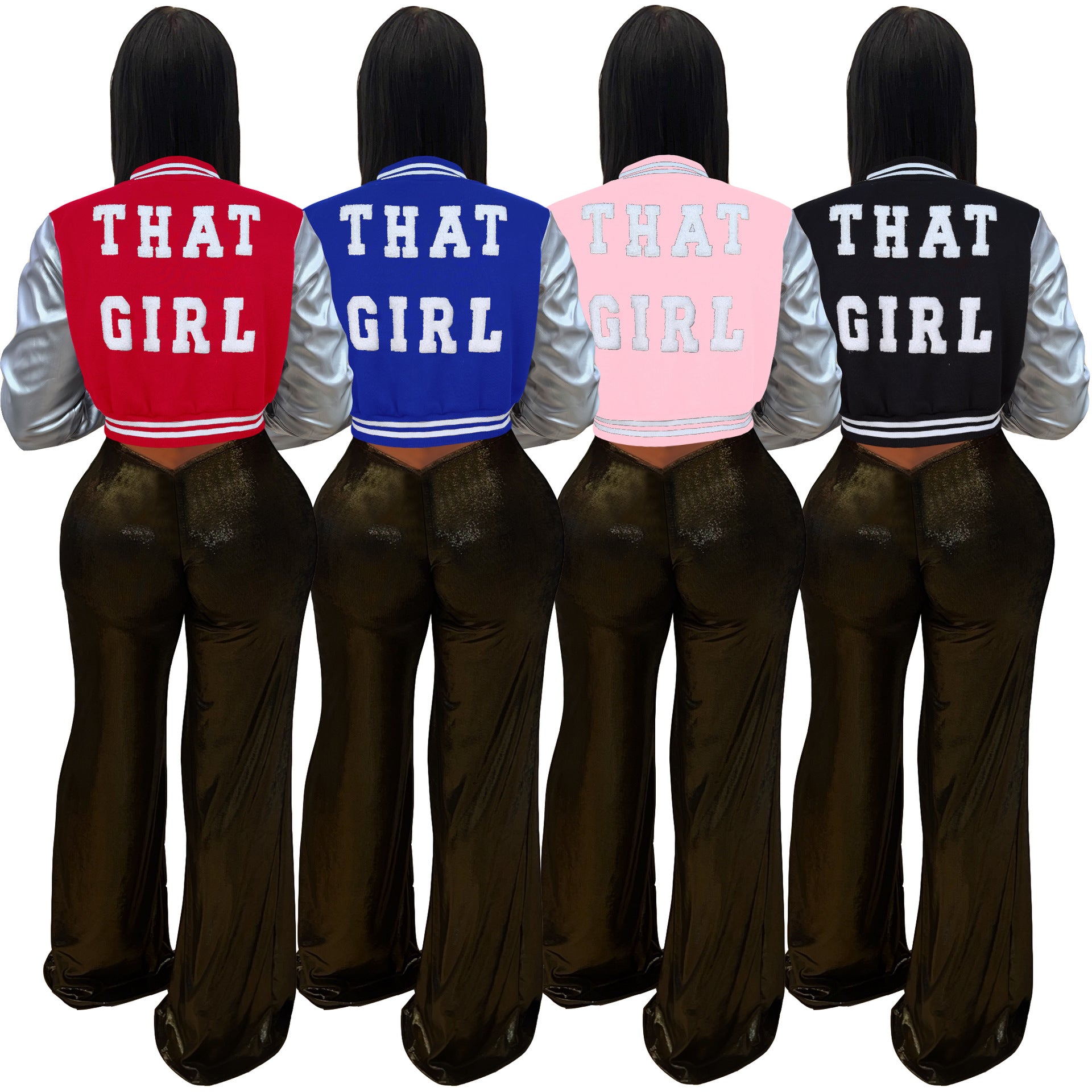 Women Embroidered Patchwork Baseball Jacket 6