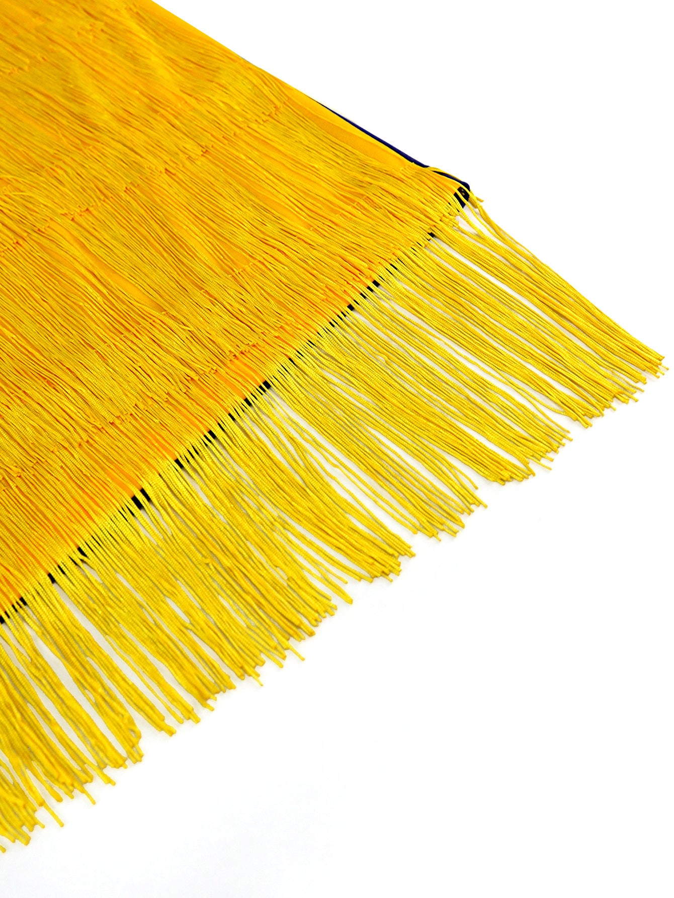 Winter Contrast Color Tassel Chic Style Elegant Party Dress 5