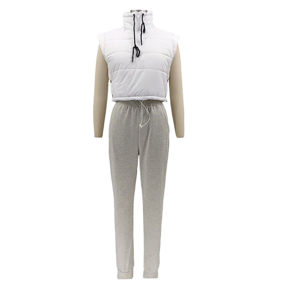 Spring Sleeveless Cotton-Padded Vest Jacket 16