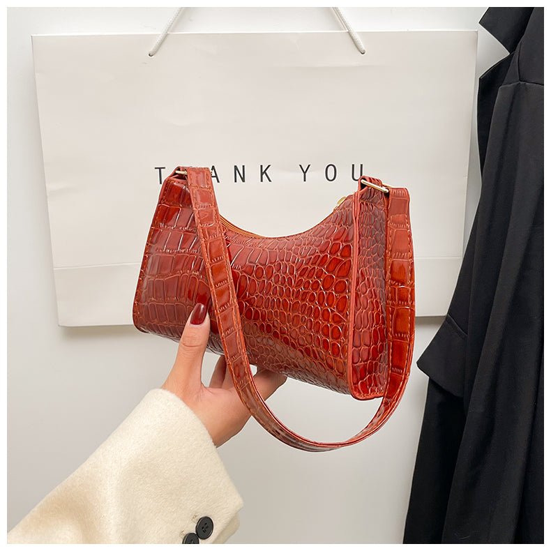 Handheld mini women's bag winter fashion shoulder bag Trendy gradient underarm baguette bag 36