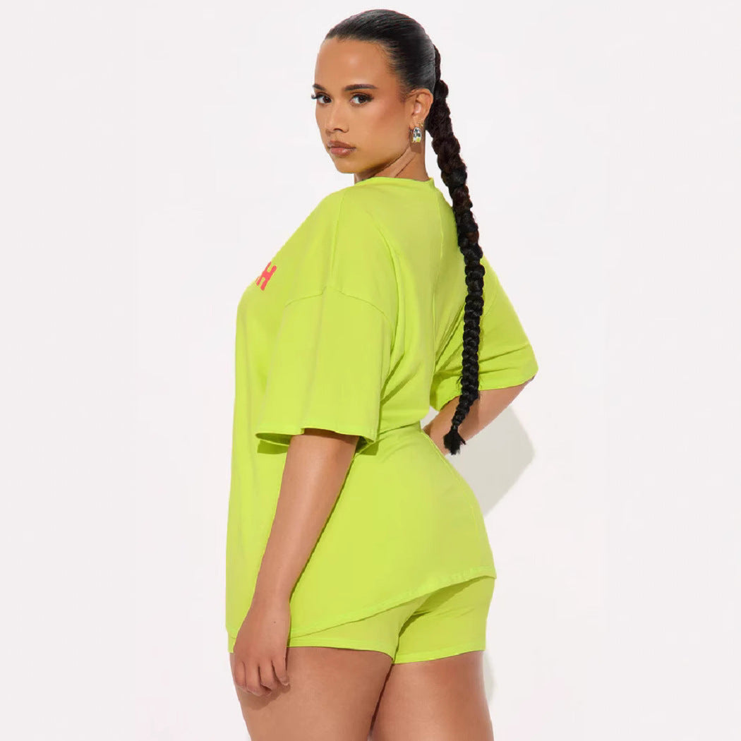 Short Sleeves Casual Holidays Beach Loose Two-piece Shorts Set 5