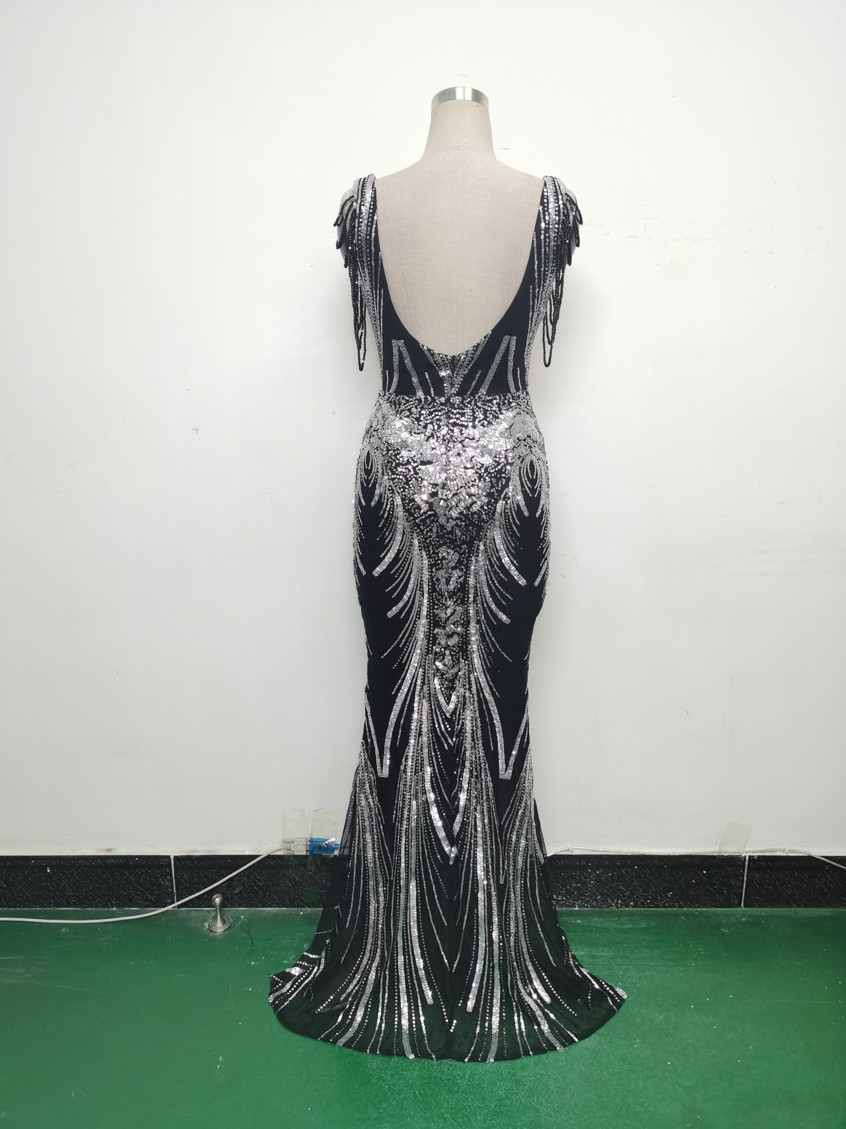 Sexy Rhinestone Chain Sequins Evening Dress 26