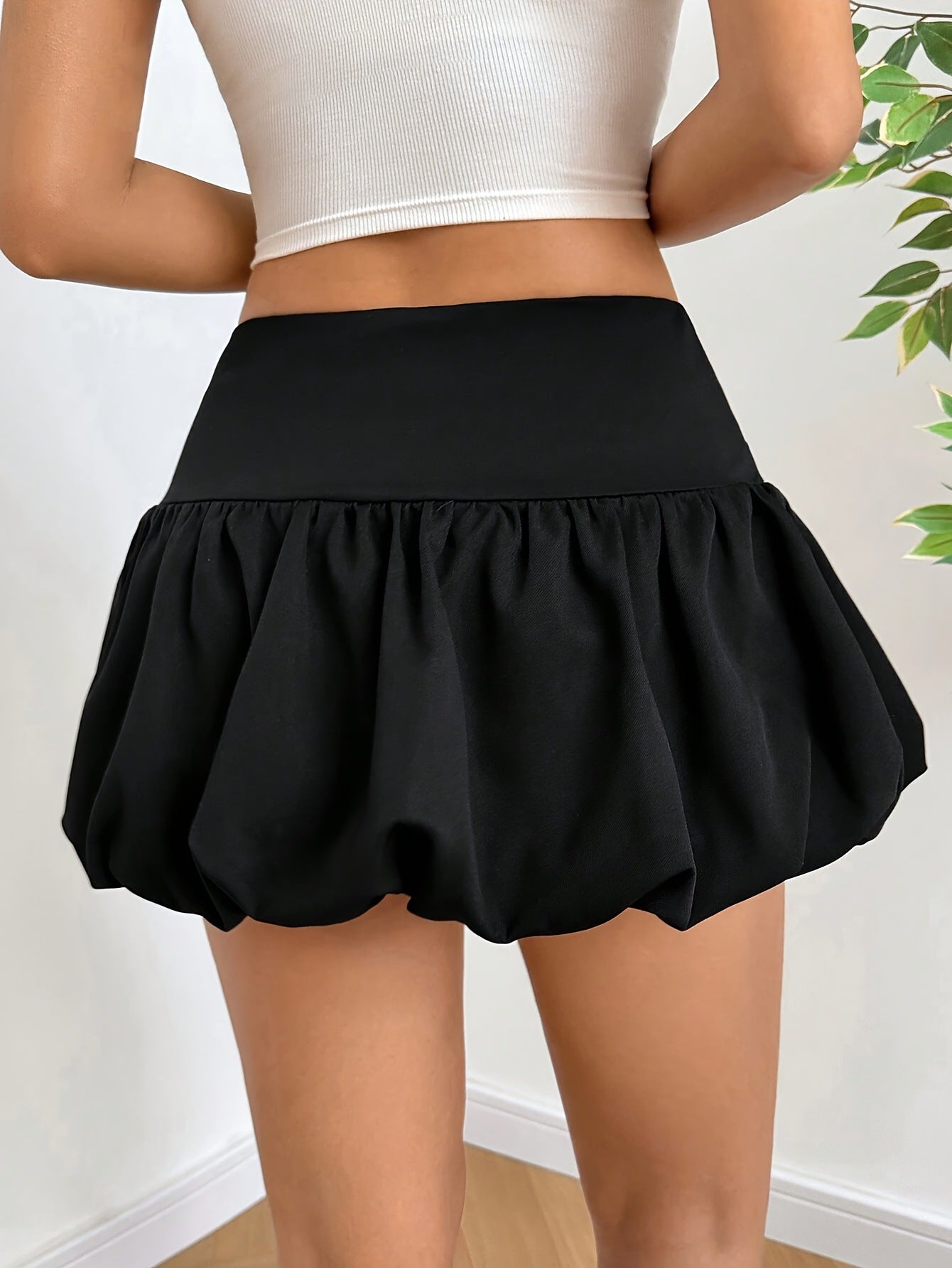 Women Solid bubble skirt 6