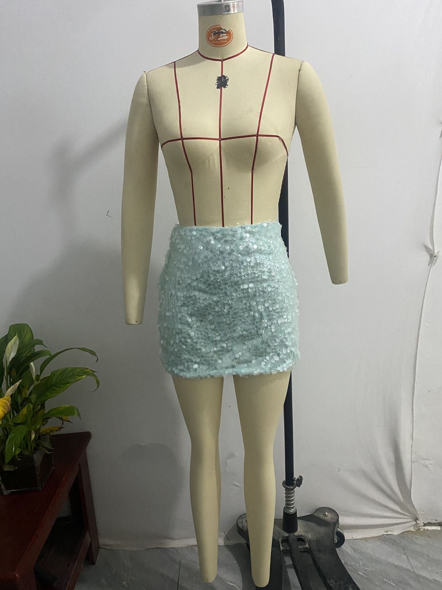 Sexy sequin bodycon short skirt 24