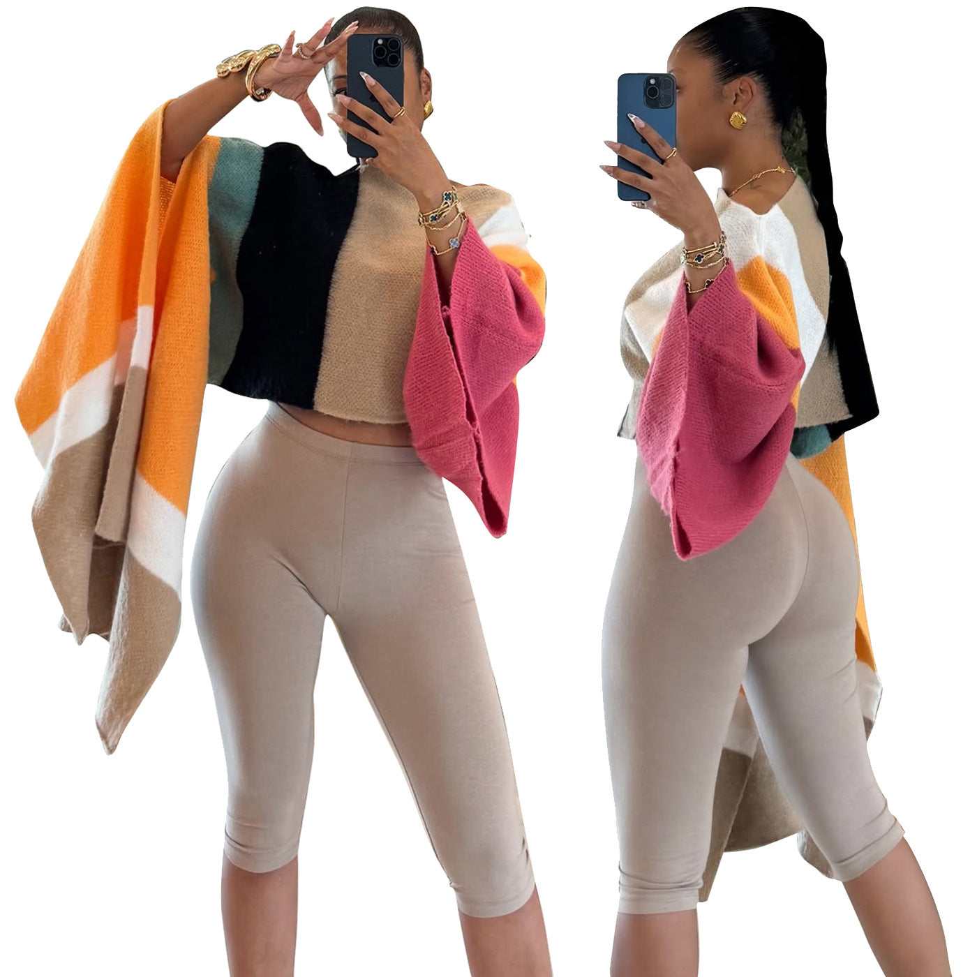 Women's Casual Knitting Asymmetrical Coat