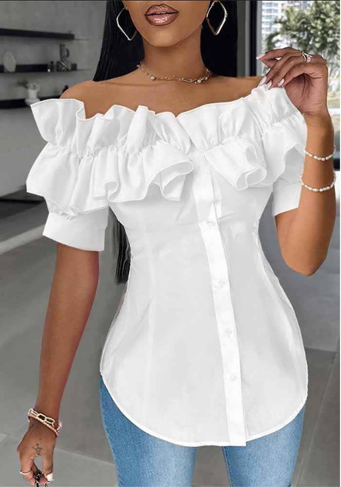 Women Cardigan Off Shoulder Shirt