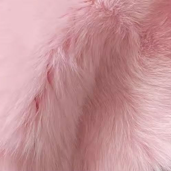 Faux Fur Coat Fox Fur Short Patchwork Winter Warm Top Jacket 22