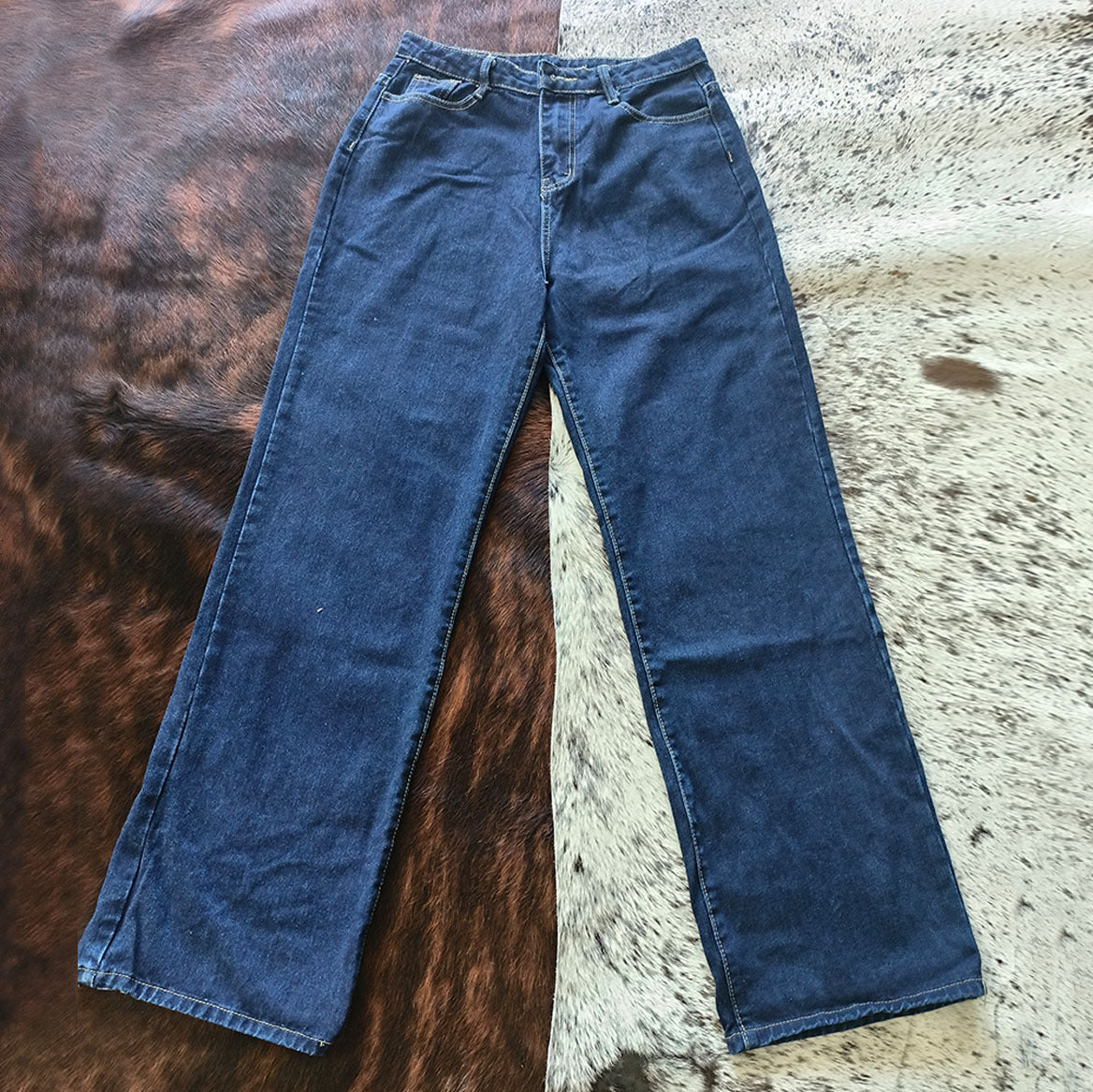 Trendy Autumn High Waist Loose Women's Denim Pants 11