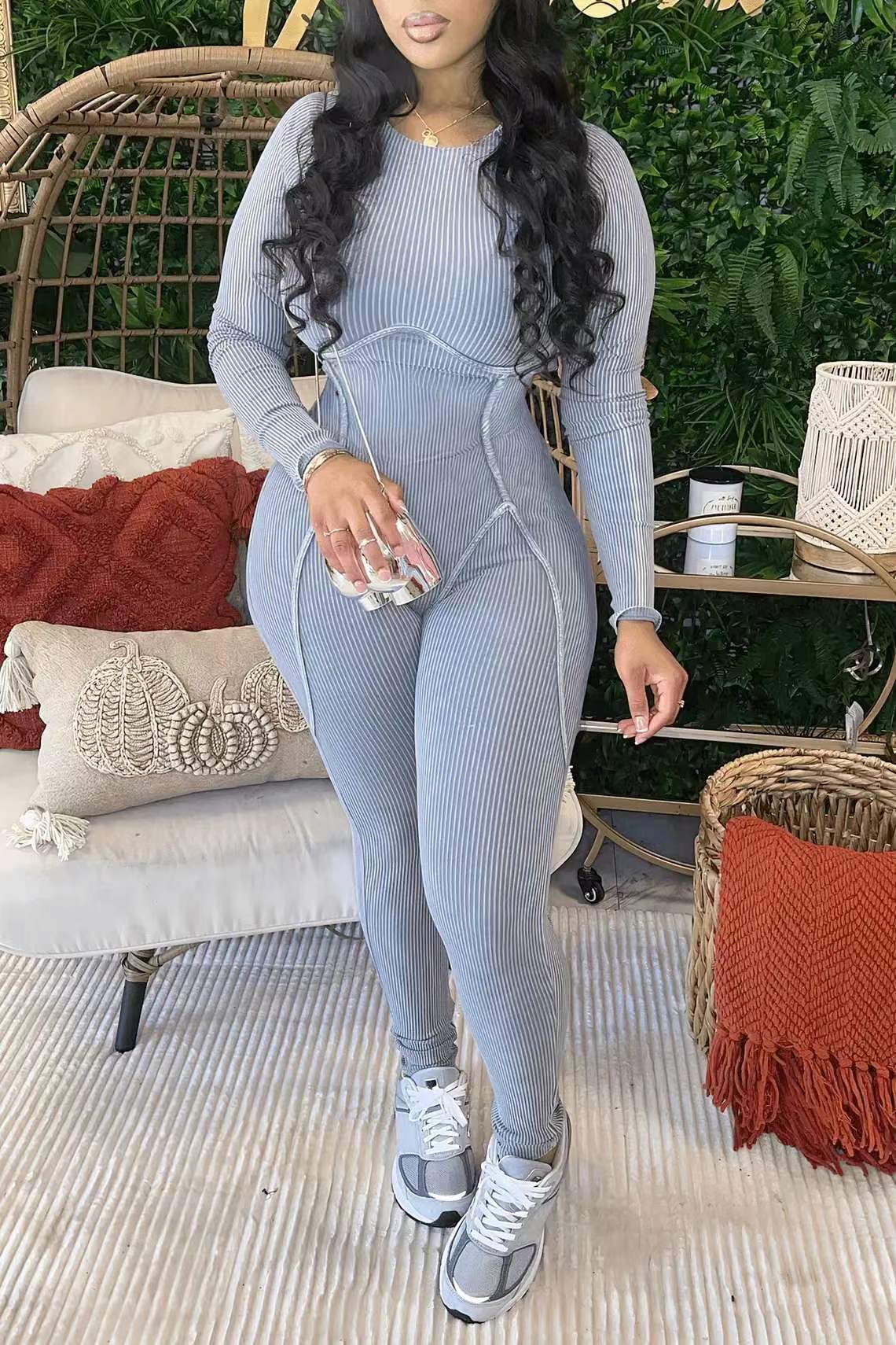Women Long Sleeve Casual Jumpsuit 5
