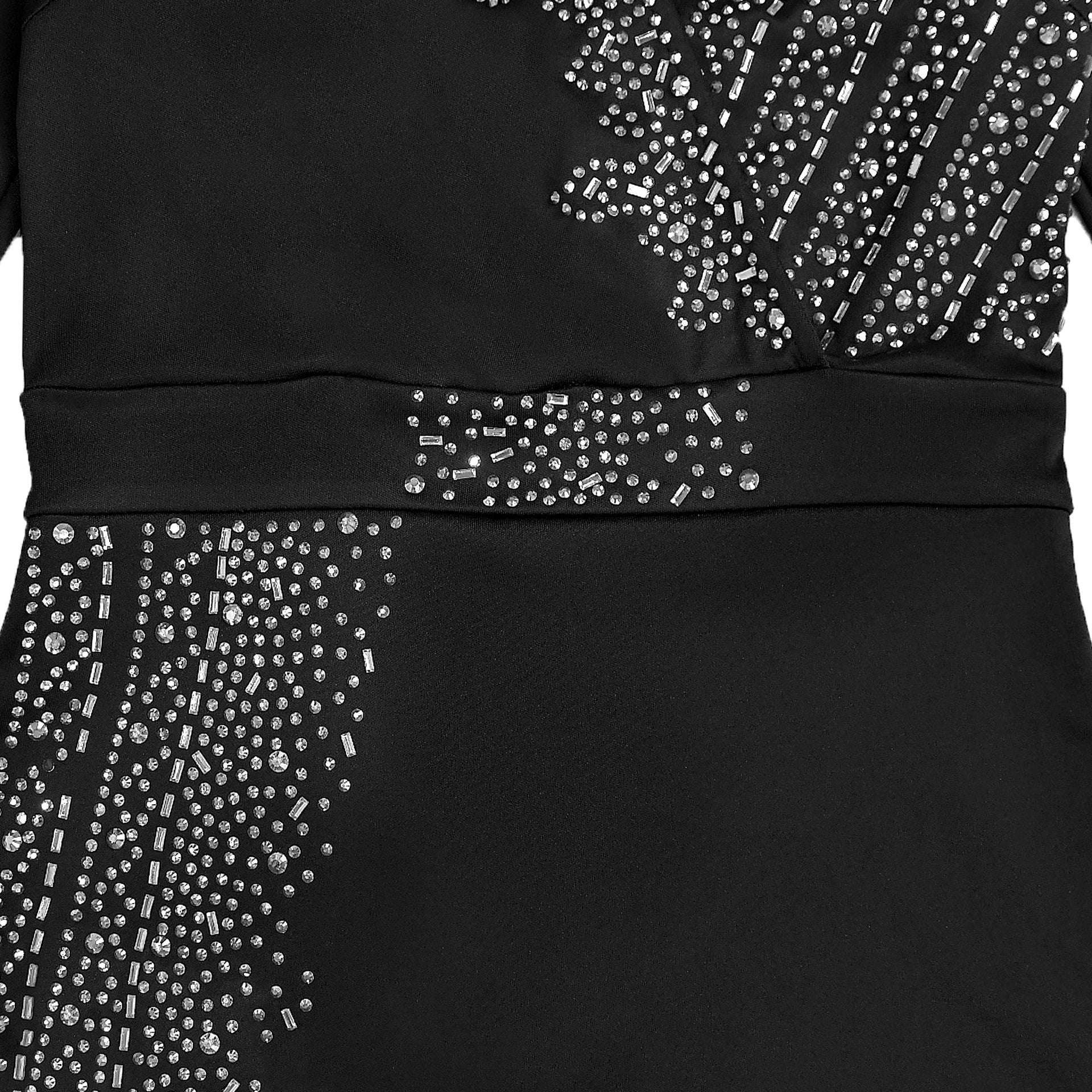 Women's Chic Elegant Beaded Half Sleeve V-Neck Fashionable Dress 18