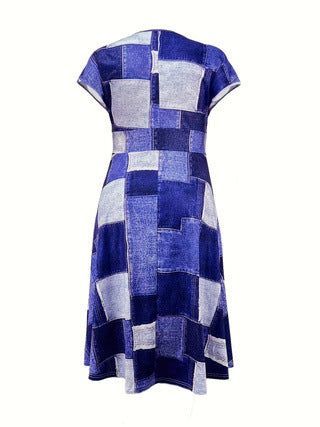 Women printed v-neck sleeveless maxi dress 5