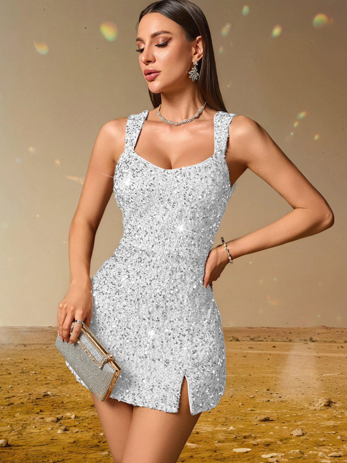Sexy Strappy Sequin Party Dress for Women 16
