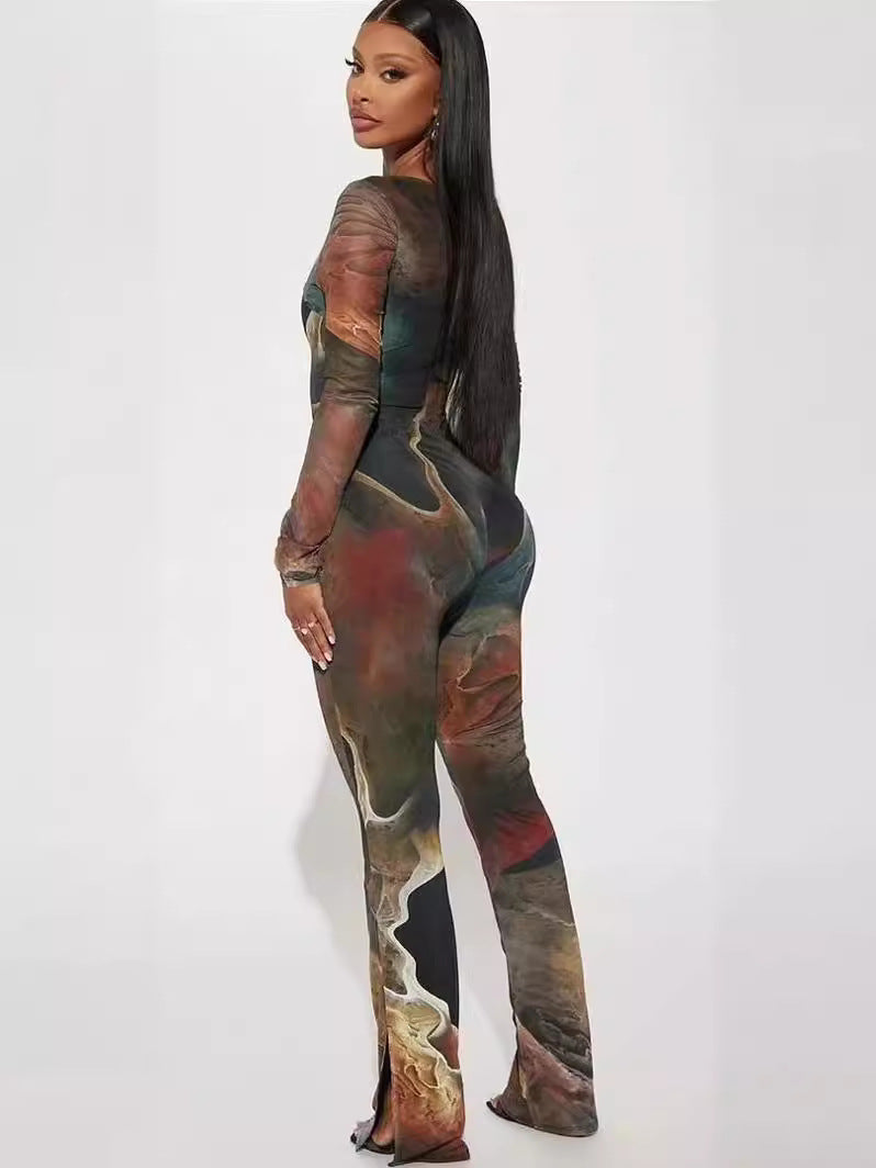 Women Sexy Mesh Jumpsuit 4