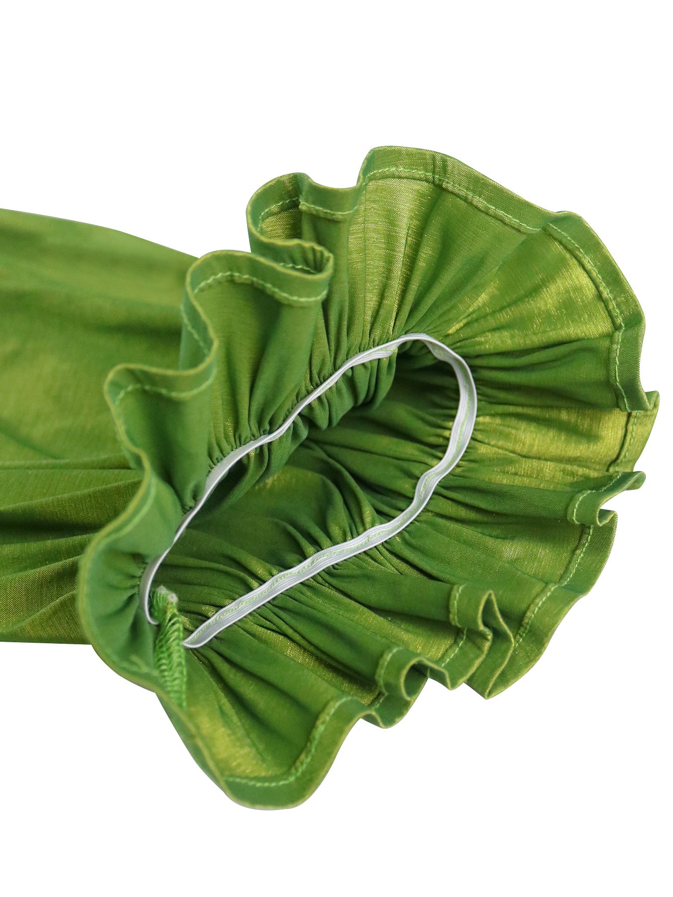 Elegant Puff-Sleeve Party Dress Sequin Patchwork Ruffled Formal Bodycon Gown 10