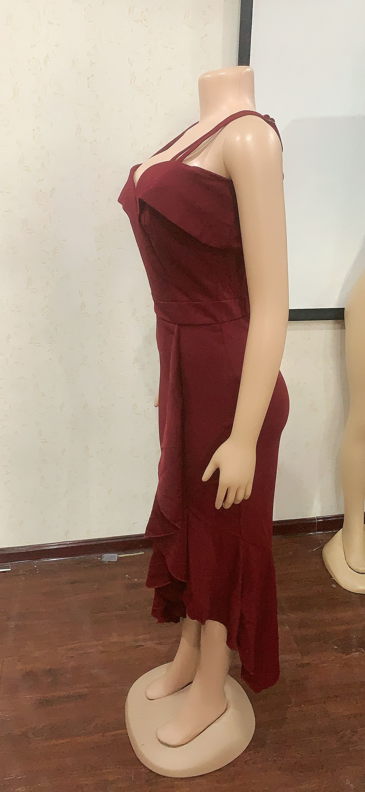 Sexy Fashion Solid Color Strapless Gown 6